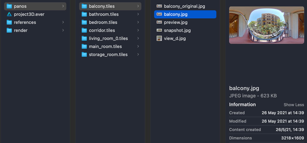 everpano 3D project structure